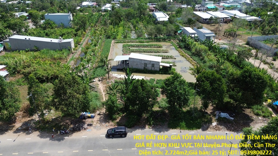 HOT ĐẤT ĐẸP- GIÁ TỐT BÁN NHANH LÔ ĐẤT TIỀM NĂNG GIÁ RẺ HƠN KHU VỰC TẠI Huyện Phong Điền, Cần Thơ