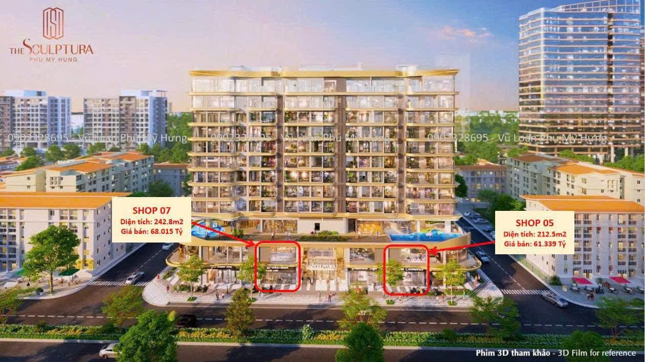 SCULPTURA PHÚ MỸ HƯNG - SHOP KHỐI ĐẾ MẶT TIỀN ĐƯỜNG HÀ HUY TẬP