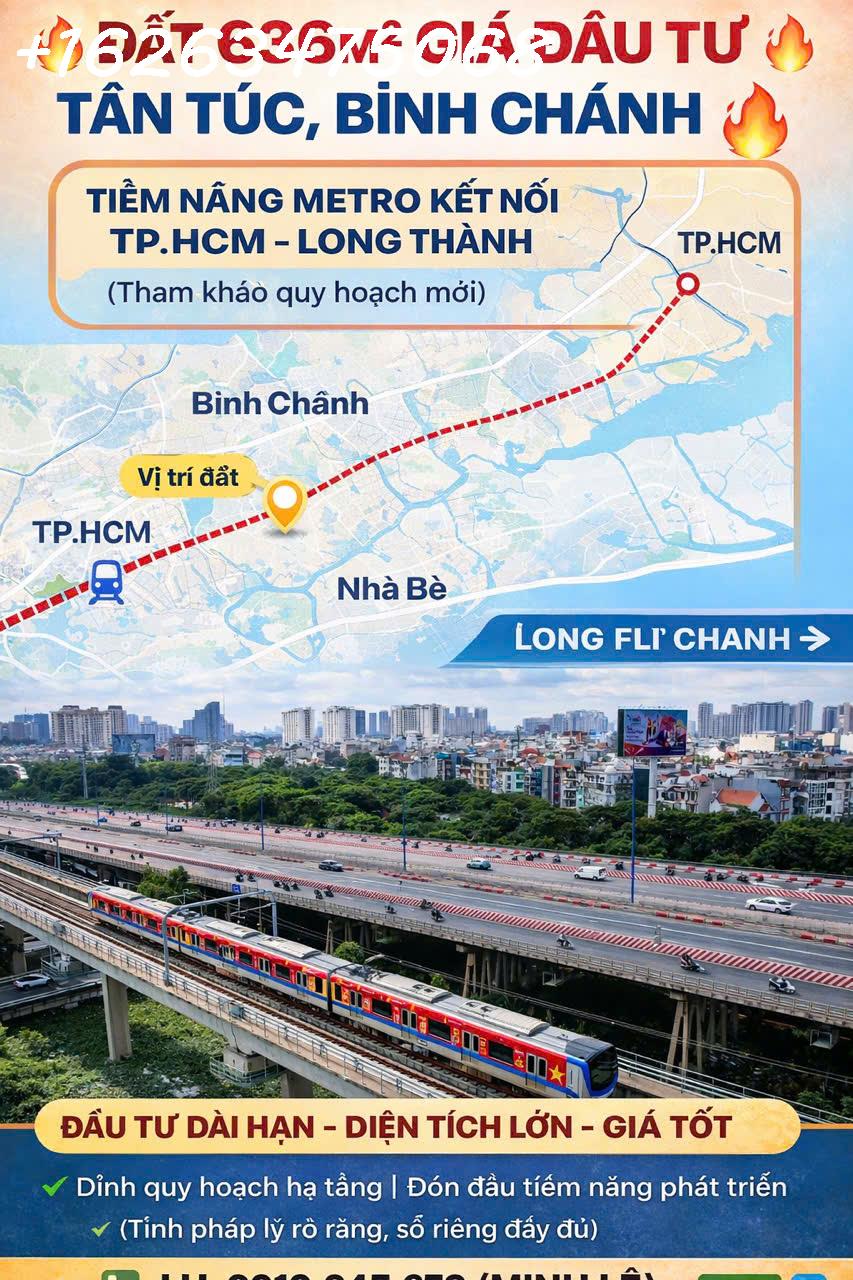 ĐẤT 636m² TÂN TÚC – BÌNH CHÁNH | DIỆN TÍCH LỚN | TIỀM NĂNG HẠ TẦNG