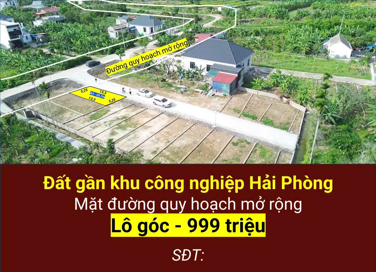 Cơ hội vàng đón sóng bất động sản Tràng Duệ, Hải Phòng - Đất đẹp ngay cổng Khu công nghiệp