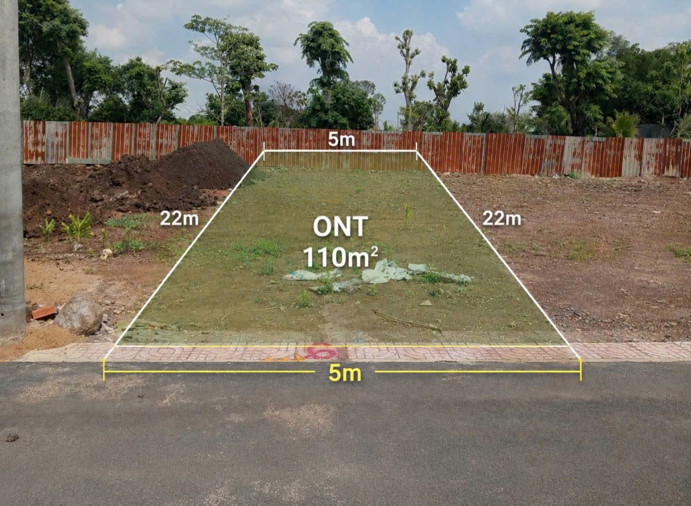 HOT !!! Giá Bán #799Triệu - Diện tích: 5x22m- Pháp lý: Sổ riêng – thổ cư