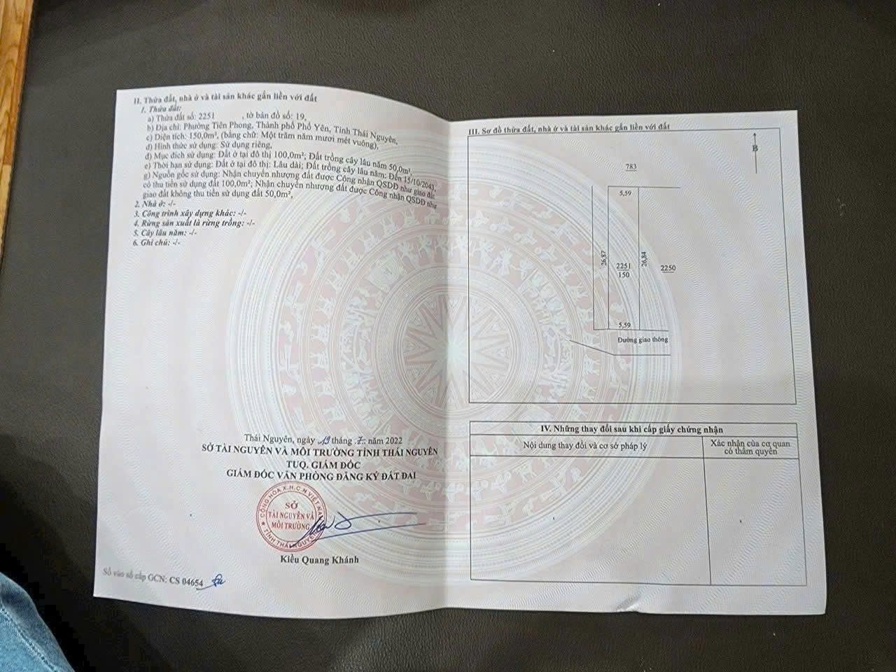 Lô đất đẹp phường Tiên Phong, TP. Phổ Yên, Thái Nguyên - giá tốt - Tiềm năng tăng giá cao
