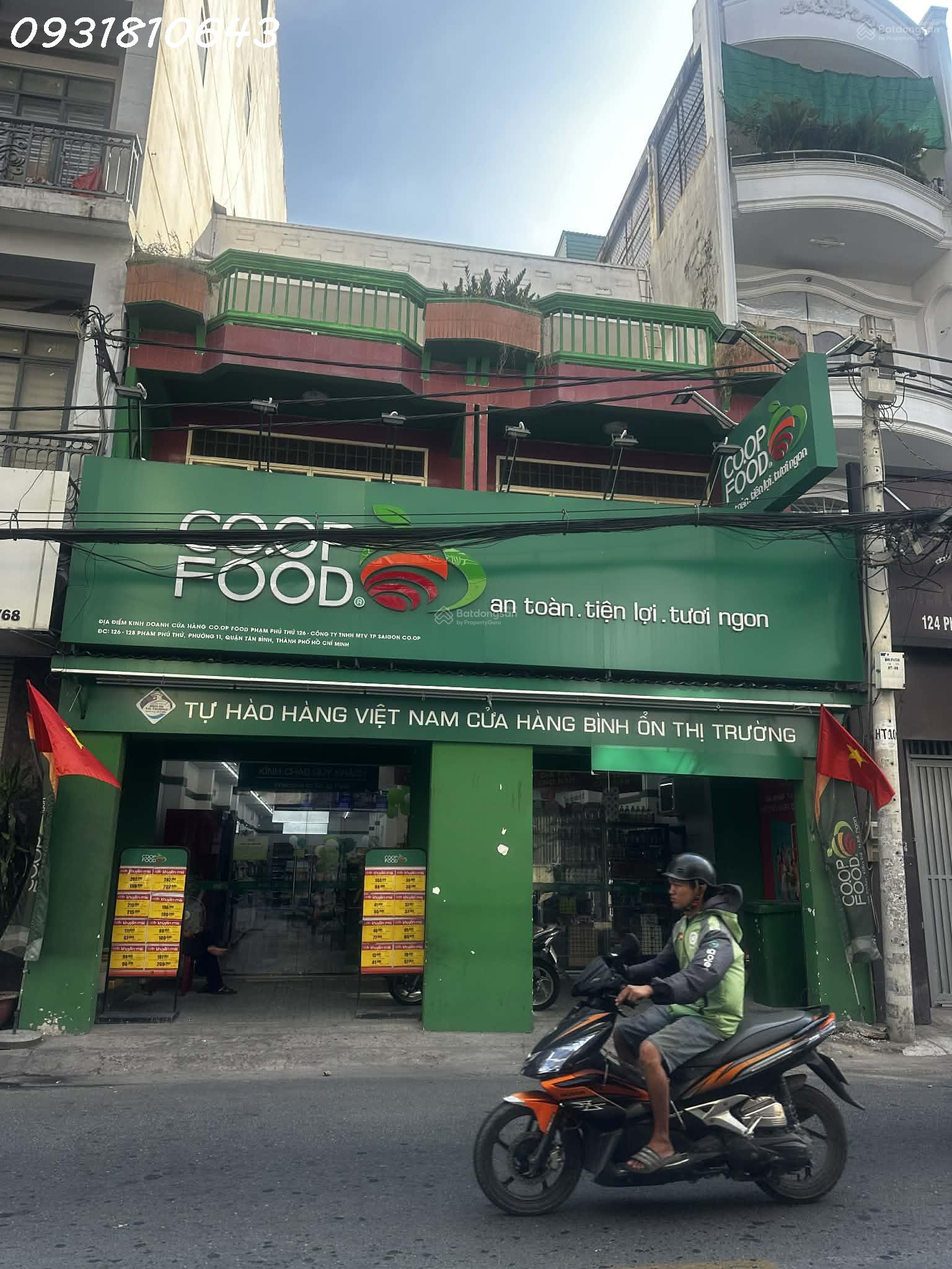 Cho thuê nhà nguyên căn Phạm Phú Thứ 8mx30m, Hiện đang kinh doanh siêu thị Coop Mart