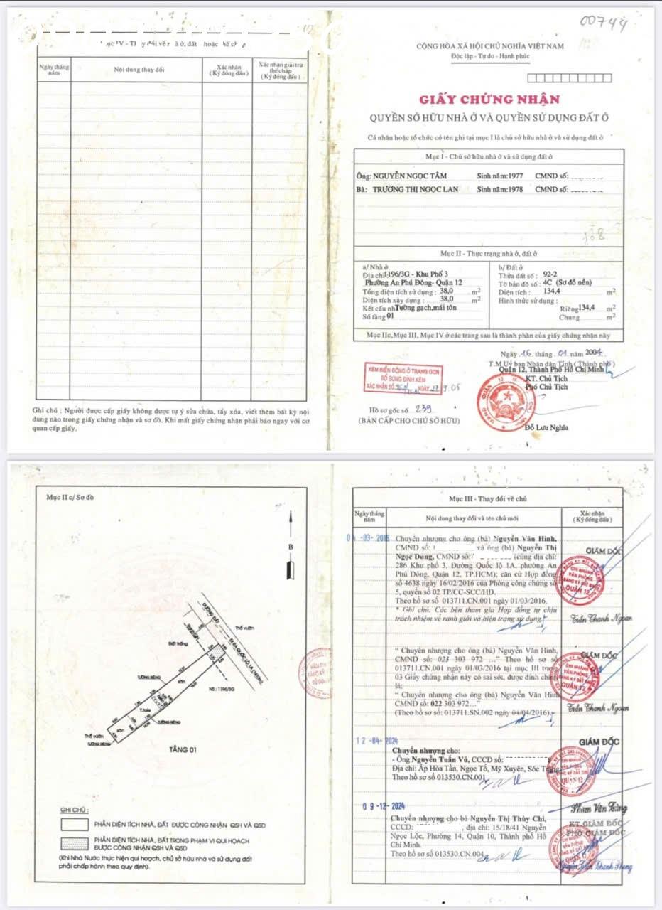 Bán nhà riêng tại Khu Phố 3, P. An Phú Đông, TP.HCM, view đẹp, pháp lý đầy đủ