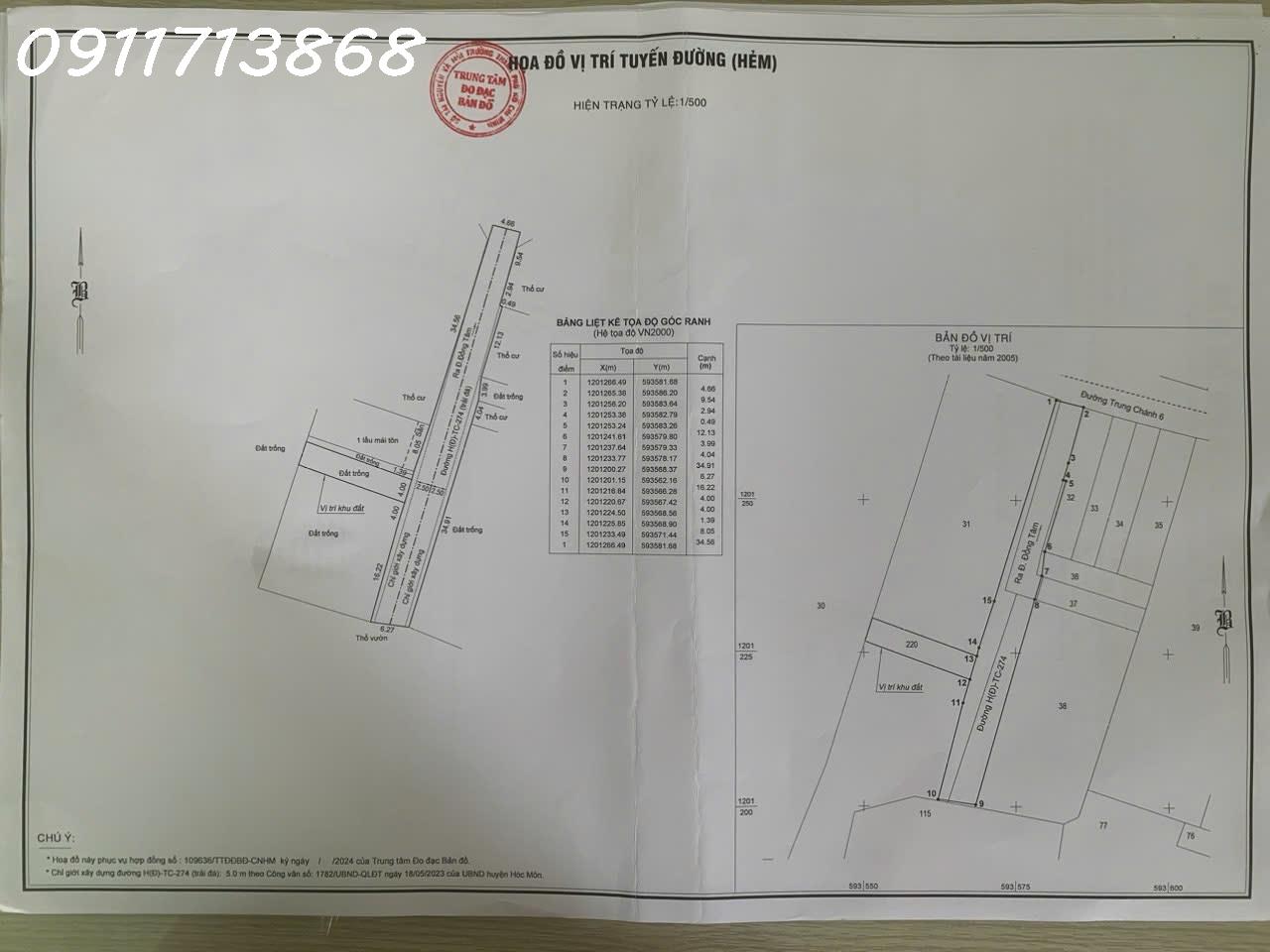 Bán lô đất siêu đẹp đường Thương Mại 1, xã Bà Điểm, TP. HCM, Dt 73m2, giá 3,65 tỷ