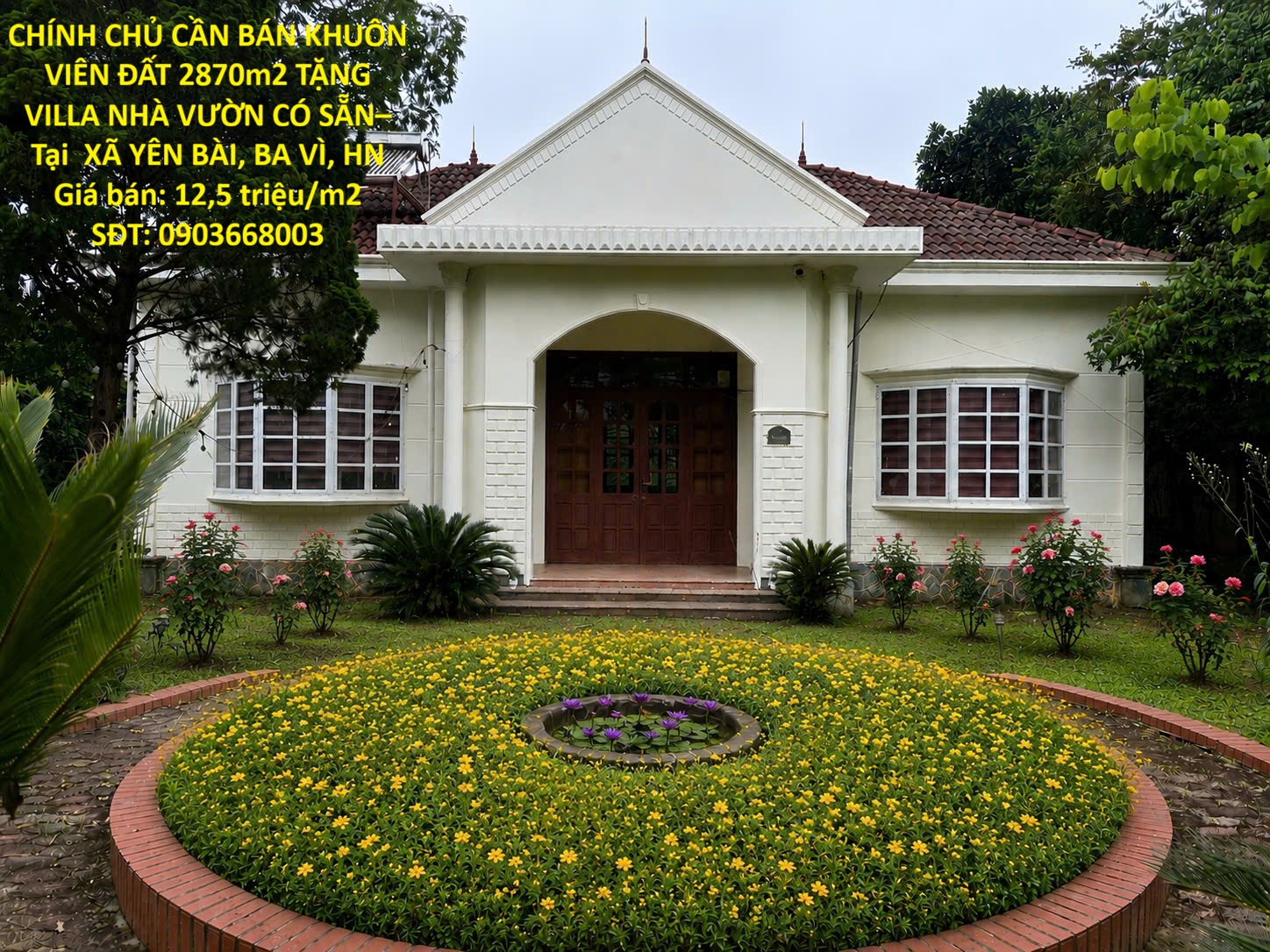 CHÍNH CHỦ CẦN BÁN KHUÔN VIÊN ĐẤT 2870m2 TẶNG VILLA NHÀ VƯỜN CÓ SẴN– Tại XÃ YÊN BÀI, BA VÌ, HN