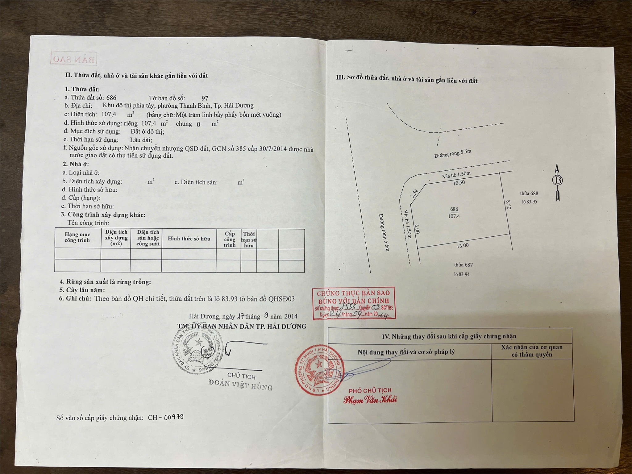 Đất lô góc 21m mặt tiền khu đô thị Vạn Phúc view bồn hoa Phường Thanh Bình, Thành phố Hải Dương