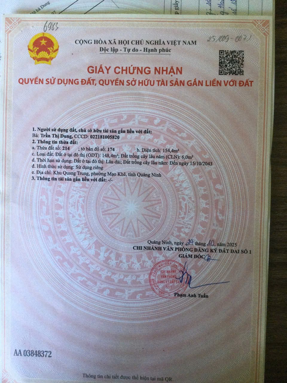 HOT HOT SỞ HỮU NGAY LÔ ĐẤT ĐẸP- VỊ TRÍ ĐẮC ĐỊA tại phường Mạo Khê tỉnh Quảng Ninh