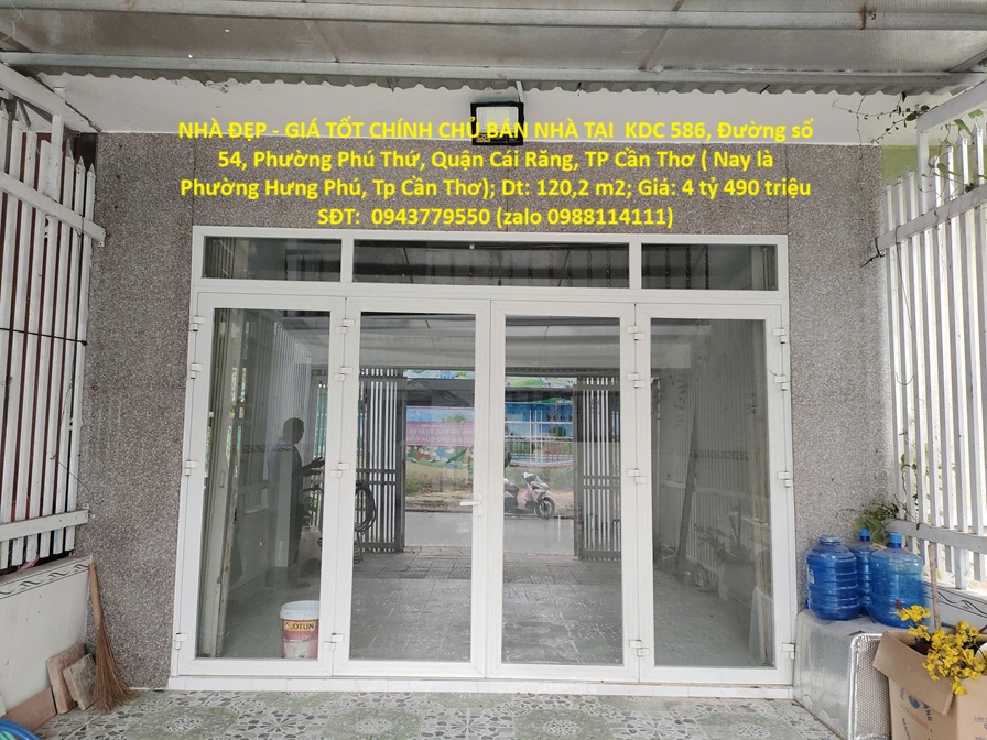 NHÀ ĐẸP - GIÁ TỐT CHÍNH CHỦ BÁN NHÀ TẠI Phường Phú Thứ, Quận Cái Răng, TP Cần Thơ