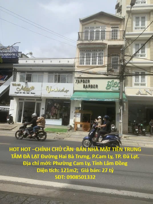 HOT HOT –CHÍNH CHỦ CẦN BÁN NHÀ MẶT TIỀN TRUNG TÂM ĐÀ LẠT Đường Hai Bà Trưng, P.Cam Ly, TP. Đà Lạt