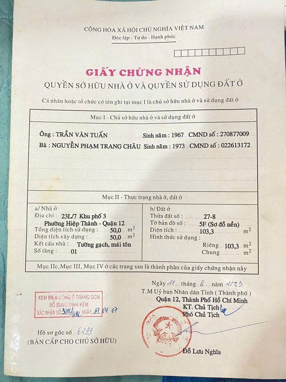 SIÊU HIẾM – NHÀ (4.2x25) MẶT TIỀN HIỆP THÀNH 06, Q12 – VỊ TRÍ VIP TRUNG TÂM