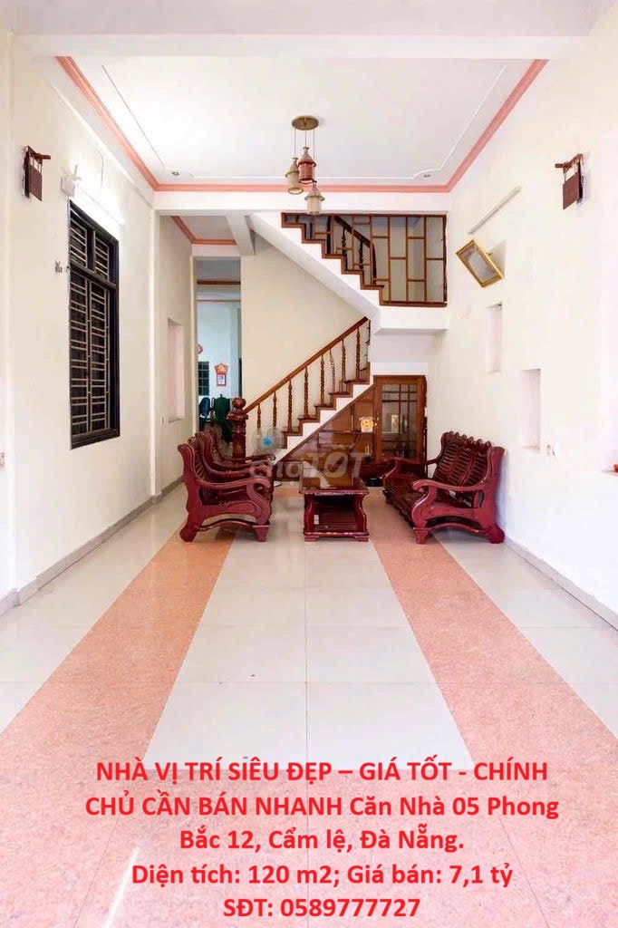 NHÀ VỊ TRÍ SIÊU ĐẸP – GIÁ TỐT - CHÍNH CHỦ CẦN BÁN NHANH Căn Nhà 05 Phong Bắc 12, Cẩm lệ, Đà Nẵng.