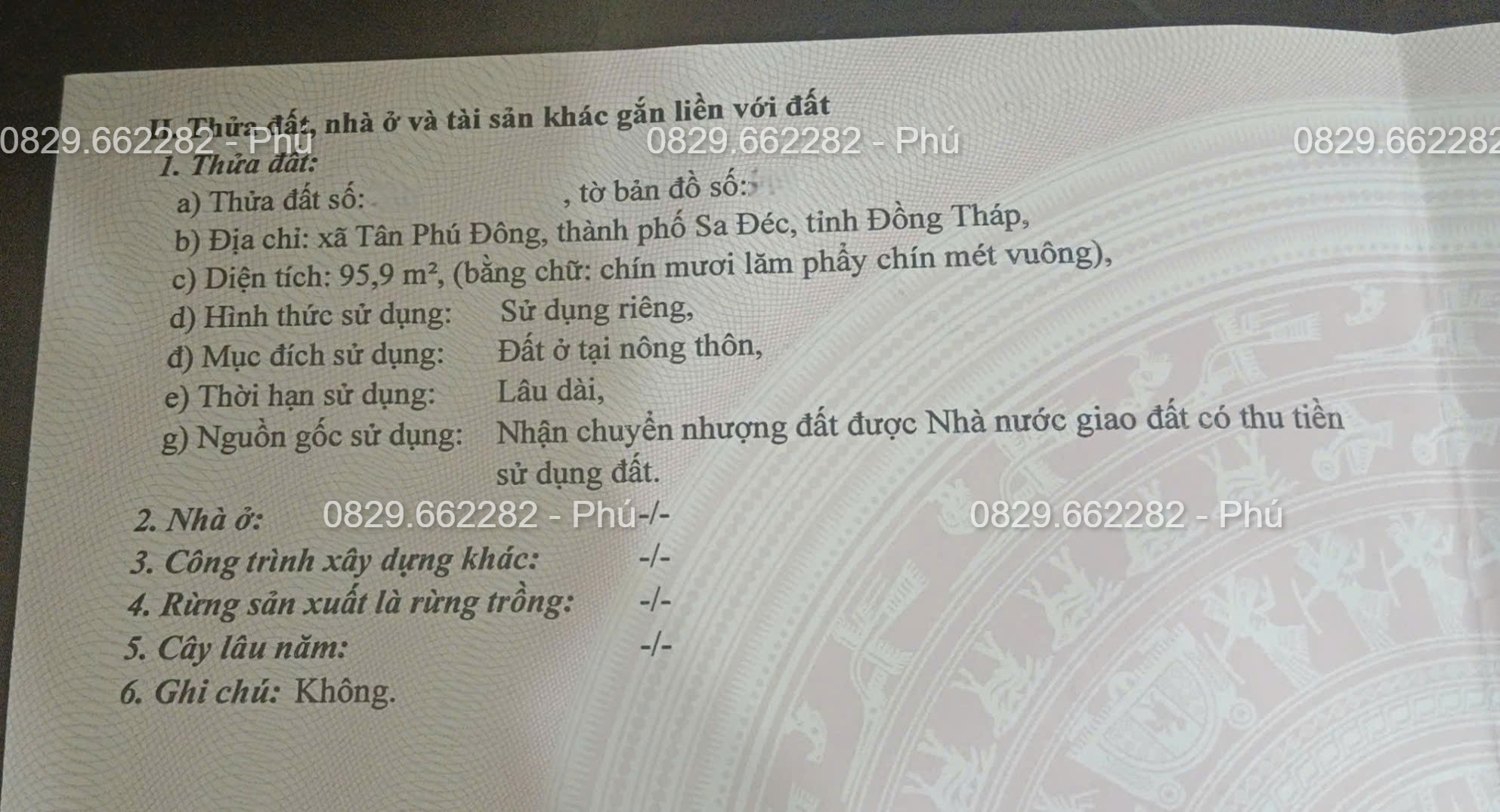 Bán đất thổ cư 96m2 Sổ Hồng KDC Tân Dương - NOXH . Đồng Tháp. Giá chỉ 960tr.