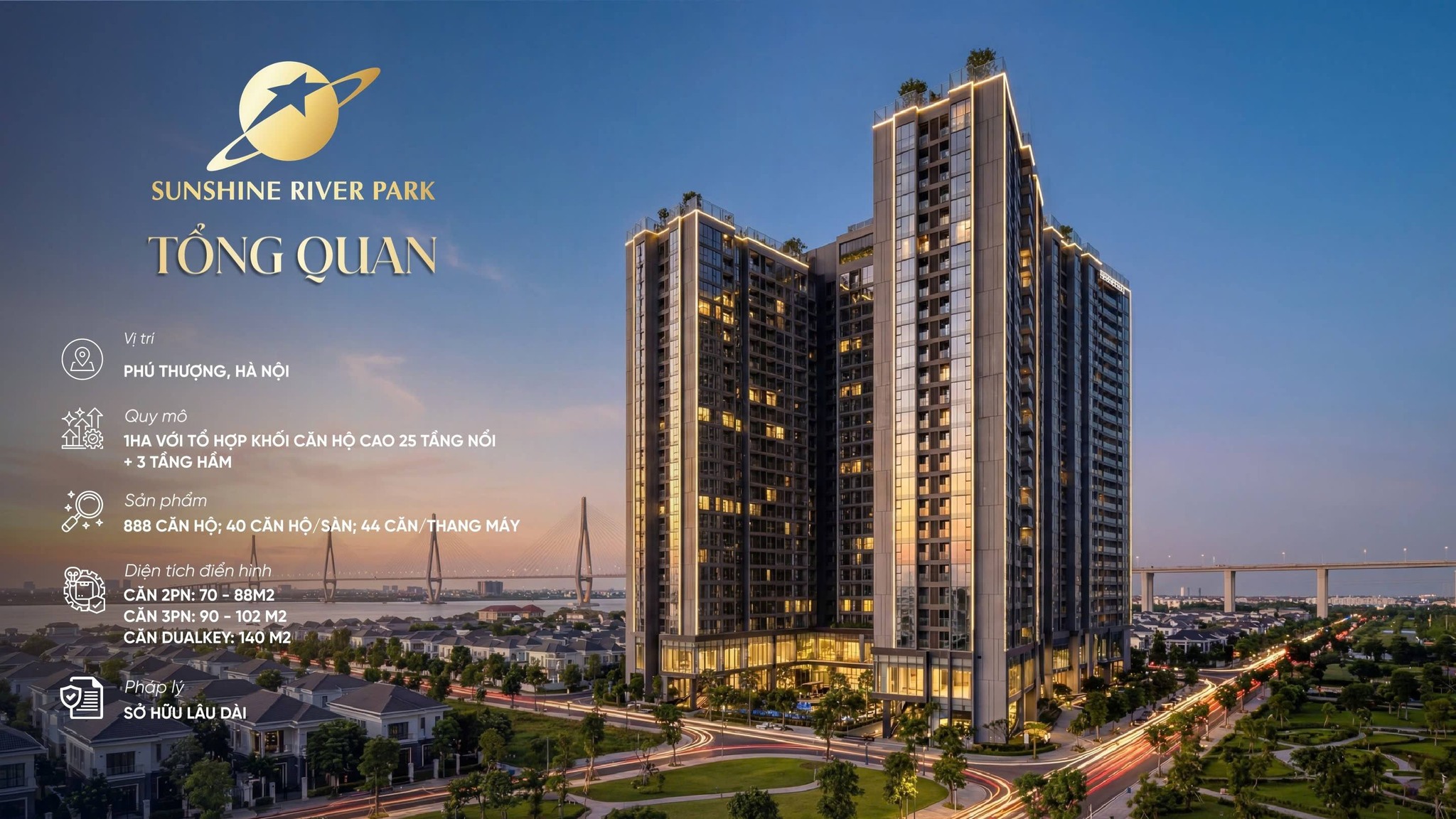 SUNSHINE RIVER PARK 0931711838– GIÁ TRUNG BÌNH CHỈ 145 TRIỆU/M² TẠI LÕI TÂY HỒ TÂY