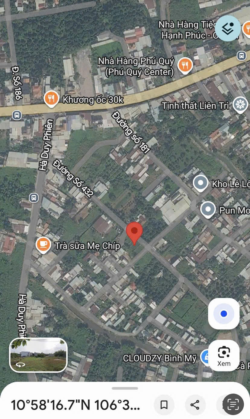 HOT HOT – CHÍNH CHỦ CẦN BÁN LÔ ĐẤT- MẶT TIỀN Tại Đ. 432, X.Bình Mỹ, H.Củ Chi, TP.HCM