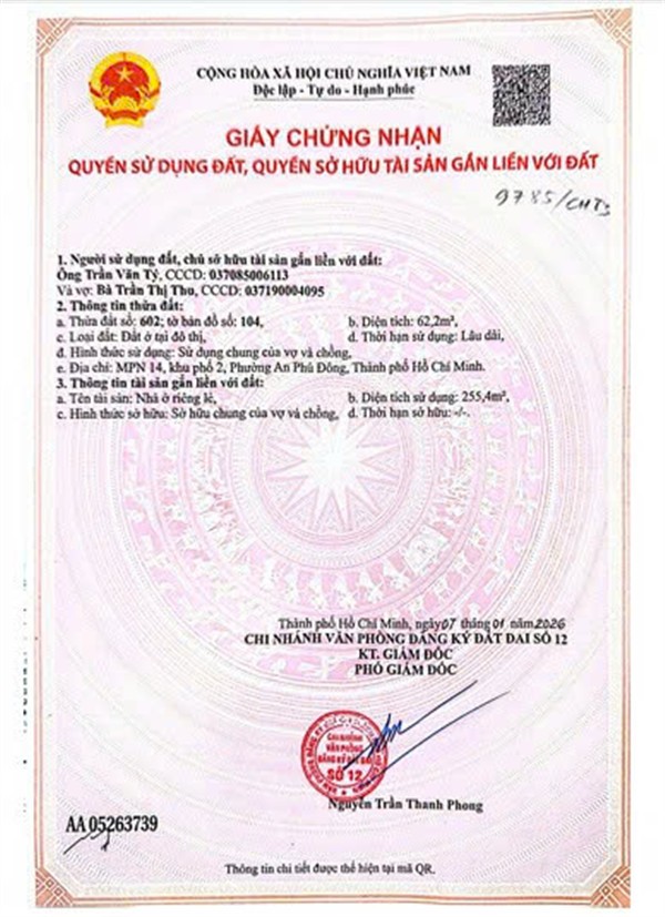 CHÍNH CHỦ Cần Bán CĂN HỘ DỊCH VỤ - MẶT TIỀN Vườn Lài Phường An Phú Đông, Quận 12, TP Hồ Chí Minh