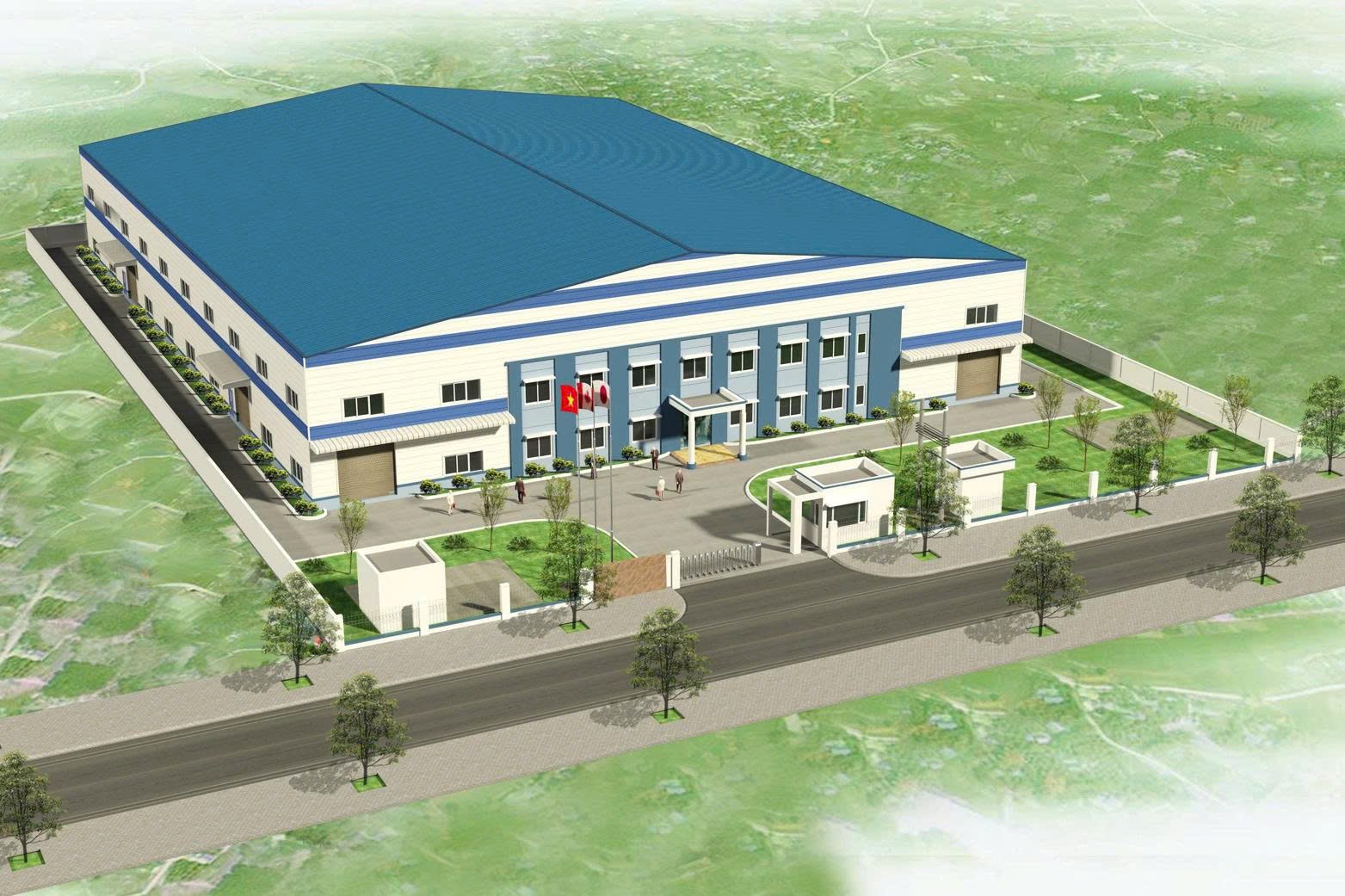 CHO THUÊ HOẶC BÁN NHÀ XƯỞNG XÂY MỚI 2 TẦNG TẠI CỤM CÔNG NGHIỆP NHÂN QUYỀN, HUYỆN BÌNH GIANG, TỈNH HẢI DƯƠNG