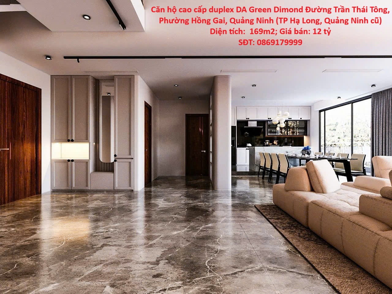 Bán căn hộ cao cấp duplex DA Green Dimond Đường Trần Thái Tông, Phường Hồng Gai, Quảng Ninh