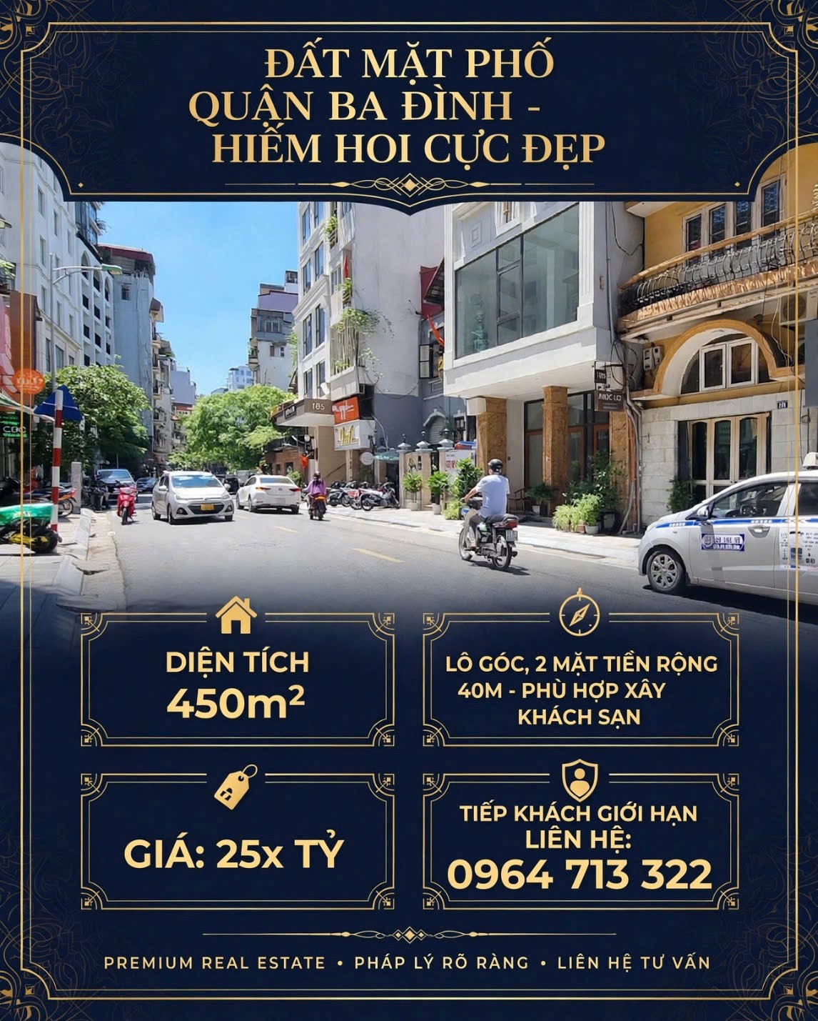 QUỸ ĐẤT VÀNG MẶT PHỐ BA ĐÌNH – SIÊU HIẾM KHÓ TÌM 450m²